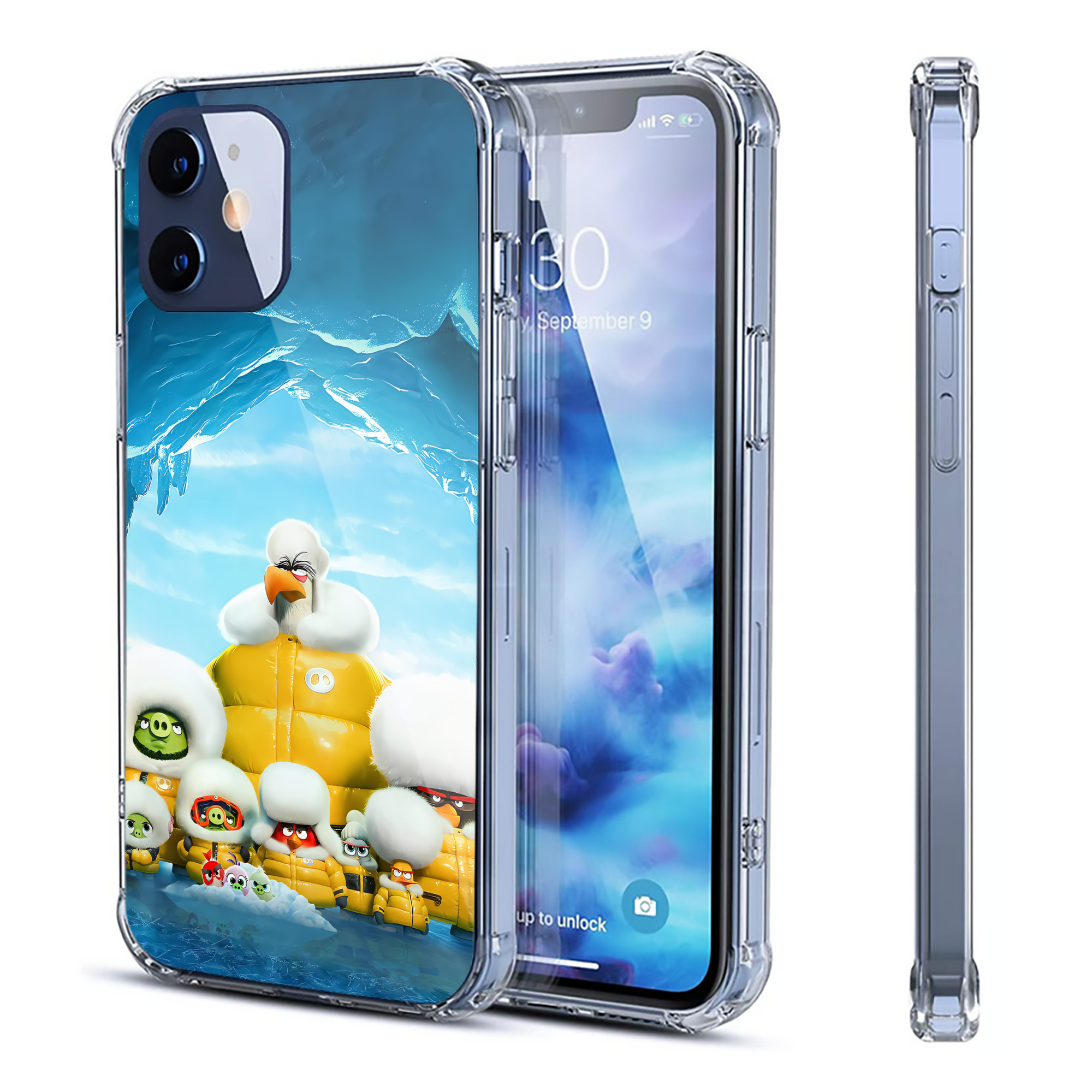 （画像用） Angry Birds アングリーバード 【iPhone 12シリーズ対応】透明スマホケース（クリアソフトケース）